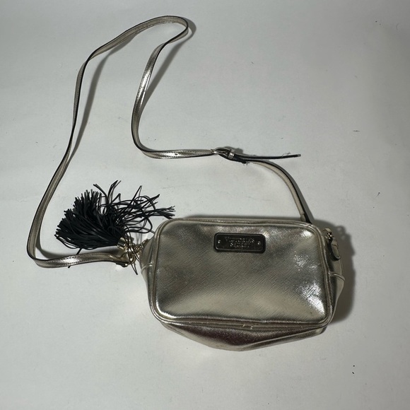 Silver Crossbody Bag with Tassel - Picture 3 of 7
